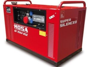 Бензиновий генератор МOSA GE 7554 HSX є компактною установкою, використовує 20-літровий паливний бак для 8 годин безперервної роботи