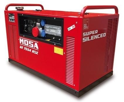 GE-7554-HSX Бензиновий генератор МOSA GE 7554 HSX є компактною установкою, використовує 20-літровий паливний бак для 8 годин безперервної роботи